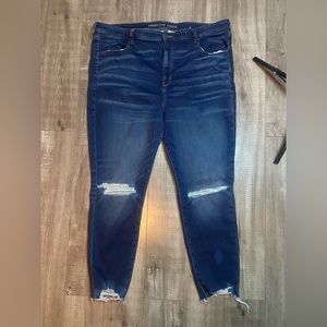 American Eagle super Hi-Rise jegging next never stretch jeans size 22